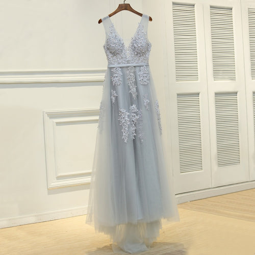 Lace Beading Evening Dresses Bride Banquet Elegant Floor-length Robe De Soiree Sexy Backless Long Party Prom Dress