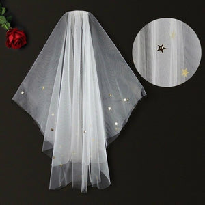 18 Variety Bride Tulle Lace Veil Headdress Marry Cathedral Wedding Dress DIY White Mesh Sequin Fabric Shooting Beach Accessories