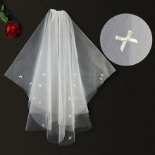 Load image into Gallery viewer, 18 Variety Bride Tulle Lace Veil Headdress Marry Cathedral Wedding Dress DIY White Mesh Sequin Fabric Shooting Beach Accessories