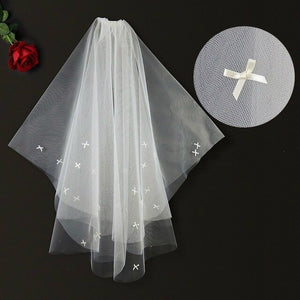 18 Variety Bride Tulle Lace Veil Headdress Marry Cathedral Wedding Dress DIY White Mesh Sequin Fabric Shooting Beach Accessories